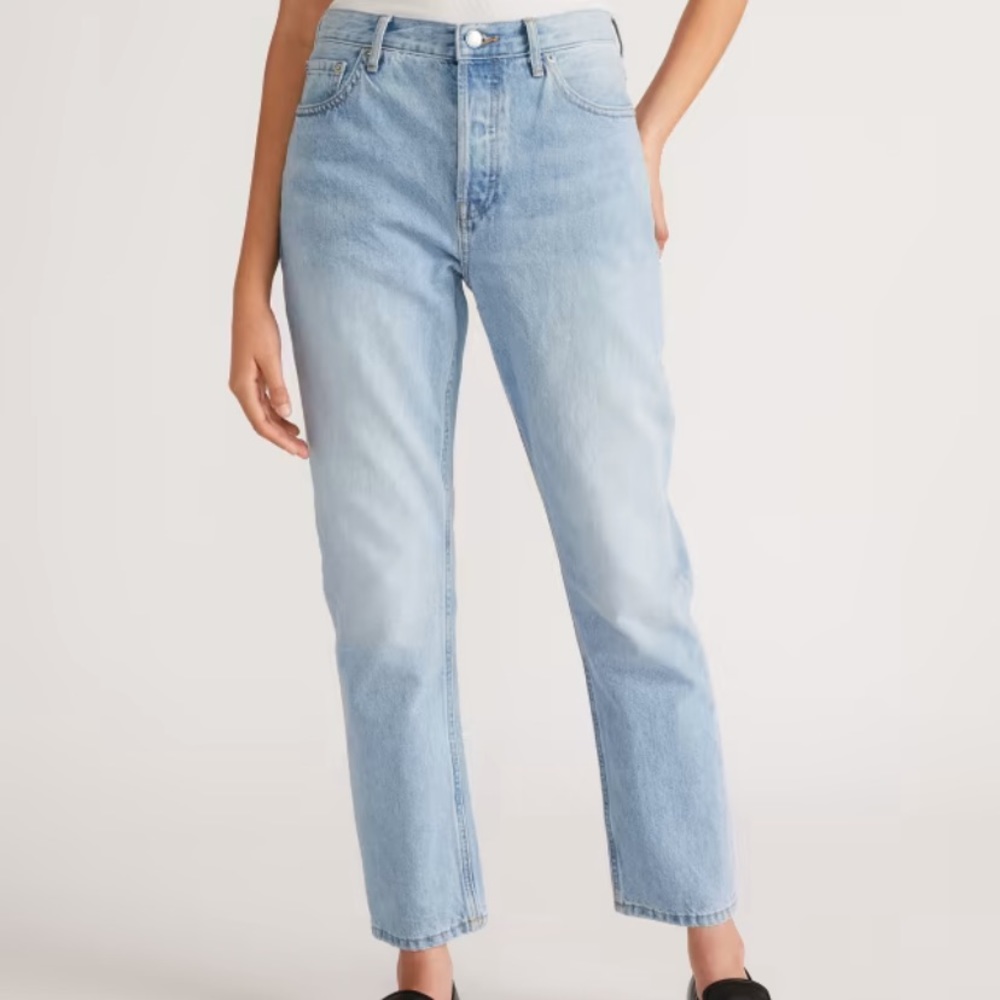 Everlane 90s Cheeky Jean 33 Crop Light Wash
